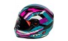 CAPACETE FW3 GTX FOX COM ÓCULOS PRETO/AZUL TIFANY/BRANCO/ROSA Nº56/58